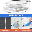 VOLISUN Solar Post Cap Light 4Pack White: RGB Color Changing - Fence Post Lights Solar Outdoor Waterproof for 4x4 x5 x6 WoodenVinyl Post