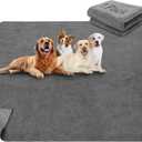 LOOBANI Non-Slip Washable Pee Pad for Dogs, 1 Pack Extra Large Reusable Dog Mat for Floor, Fast Absorbent Pet Whelping Pads, Puppy Playpen Mat for Incontinence, Housebreaking, Crate, 82x120in, Gray