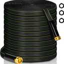 Garden Hose 75 ft Water Hose Flexible Heavy Duty Outdoor Lightweight No Kink Long Non-Expandable High Pressure Flat Hoses Pipe 100’ Strong 3/4’’ Brass Fitting for Outside Yard Lawn Car Wash