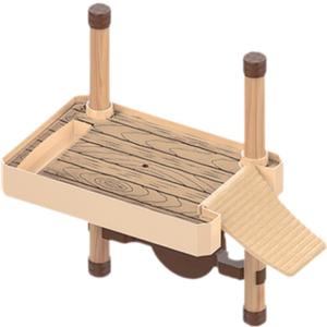 Float Turtle Pier Reptile Island for Aquariums Tank Functional Decorative Aquarium Tortoise Dock for Sun Bathing, L