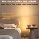 Spot Lights Indoor Uplights 8W Floor Can Uplighting Indoor with 3000K GU10 Bulb Desktop Corner Accent Lighting for Home Plant Picture Living Room with 5.9 FT Plug Cord and Foot Switch(2Pack)