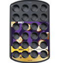 Wilton Gold NonStick 24cup Muffin Pan, ColdRolled Steel Bakeware, Made without PFAs, 16 x 10 x 1 in.