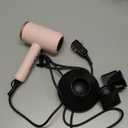 Slopehill Professional Ionic Hair Dryer, Powerful 1800W Fast Drying Low Noise Blow Dryer with 2 Concentrator Nozzle 1 Diffuser Attachments for Home Salon Travel (Pottery Pink and Rose Gold)