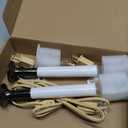 2 Pack Electric Window Candles Lights with Nickel Plated Base, Flickering Flameless Candles with C26 Clear Lights Bulb, Turn On/Off Switch Candlesticks (Nickel(Gold-7W))