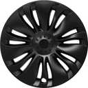 2020-2024 Model Y Hubcaps - 19 Inch Gemini Wheel Covers OEM Wheel Caps 19'' berturbine Hub Caps Replacement Compatible with Tesla Model Y Accessories (Matte Black - 1 Pack)