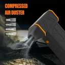 Electric Air Duster,130000RPM,Super Strong Wind Air Blower,3 Speeds Adjustable,Compressed Air Duster,Rechargeable Cordless Dust Blower,for Computer, Keyboard,Outdoor,House