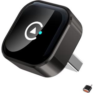 Wireless CarPlay/Android Auto Adapter, 2-in-1 USB-C/A Carplay Adapter | Convert Wired to Wireless; Plug and Play