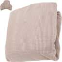 HOMSFOU Recliner Chair Cover Stretch Polyester Slipcover Thick Plush Recliner Covers for Single Seat Brown Elastic Full Wrap Sofa Protector for Home Use