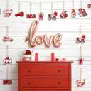 2 x Leinuosen 50 Pcs Christmas Wood Ornaments Vintage Christmas Wooden Hanging Ornaments Xmas Tree Hanging Decoration Set for Xmas Holiday Party Decorations(Love Heart) (Pink)