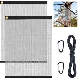 2 Pack Ultralight Rodent Proof Bear Bags, Wire Mesh Hanging Food Storage Bags for Camping and Backpacking, Critter Protection Kit with Nylon Rope and Carabiners