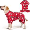 KYEESE Christmas Dog Pajamas Santa Claus Turtleneck Dog Pjs for Medium Dogs Holiday Pet Onesie Soft Velvet 4 Legs Cozy Pet Sleepwear Warm Doggie Christmas Outfit, XX-Large (2XL (40-60lbs), 02# Xmas)
