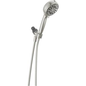 Delta Faucet ProClean Brushed Nickel Shower Head with Handheld, Showerhead with High Pressure Spray, Handheld Shower Head, 6 Spray Settings, SpotShield Brushed Nickel 75740SN