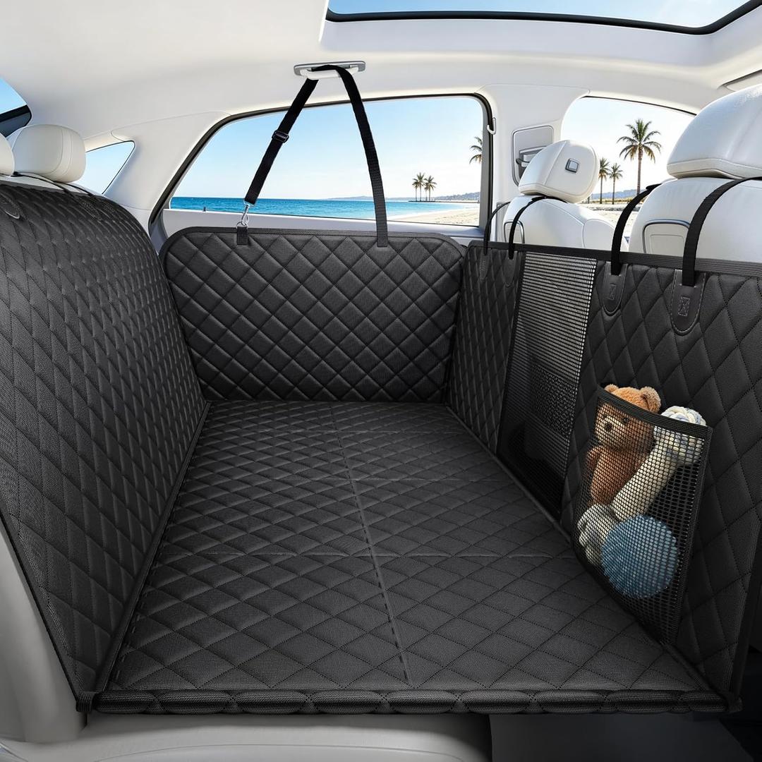Dog Car Seat Cover for Back Seat, 900D Hard Bottom Dog Hammock, 56In