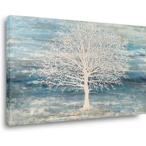 Yihui Arts Abstract Landscape Canvas Art Modern Paintings for Wall Decor Nature Trees Print Artwork (40"L x 28"W)