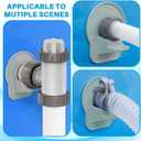 Shimeyao 4 Pack Swimming Pool Pipe Holders Plastic Above Ground Swimming Hose Support Brackets with Tape Pool Hose Support Bracket for Preventing Pipes Sagging Accessory