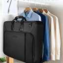 Noozion Garment Bag for Travel, Large Carry On Suit Bag for Business Up to 3 Suits, Wrinkle Free Garment Bag for Hanging Clothes with Shoulder Strap, Laptop Compartment, and Wet-Dry Pocket, Large