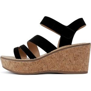 Soda “Sheet” ~ Women Round Toe Multi Strap Wedge Sandal 8
