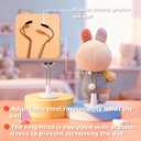 3 Pack Adjustable Doll Stand - Compatible with labubu, Display Holder for 4-8 Inches Figures, White Plastic Stand with Waist Clip, Stable Support for Collectible & Photography (Dolls Not Included)