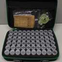 Douorgan Seed Storage Box, Portable Seed Saving Box, Sturdy Seed Organizer Kit Seed Envelopes Funnel Label, Seed Container for Flower Plants Vegetable Seed, M-60 Slots