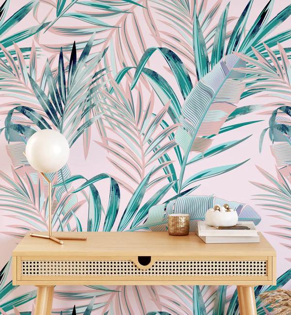 Modern Beautiful Palm Leaf Wallpaper 106x70 