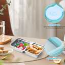 2 x Grab and Go Snack Containers, Stainless Steel Double Compartment Snack Containers with Lids, Reusable Condiment Container-Dishwasher Safe,Travel & Outdoor Camping Food Storage (2pcs)