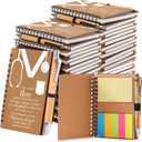 Jetec 12 Set Nurses Week Gifts Bulk 2026 Nurse Appreciation Gift Set Small Inspirational Kraft Spiral Nursing Notebooks with Sticky Notes Pens for Healthcare Medical Hospital Coworker Staff Office