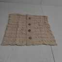 Cotton Knitted Decorative Throw Pillow Cover Sweater Square Warm Cushion Cover for Couch Bed, Home Accent Decor (Beige, 18" x 18")
