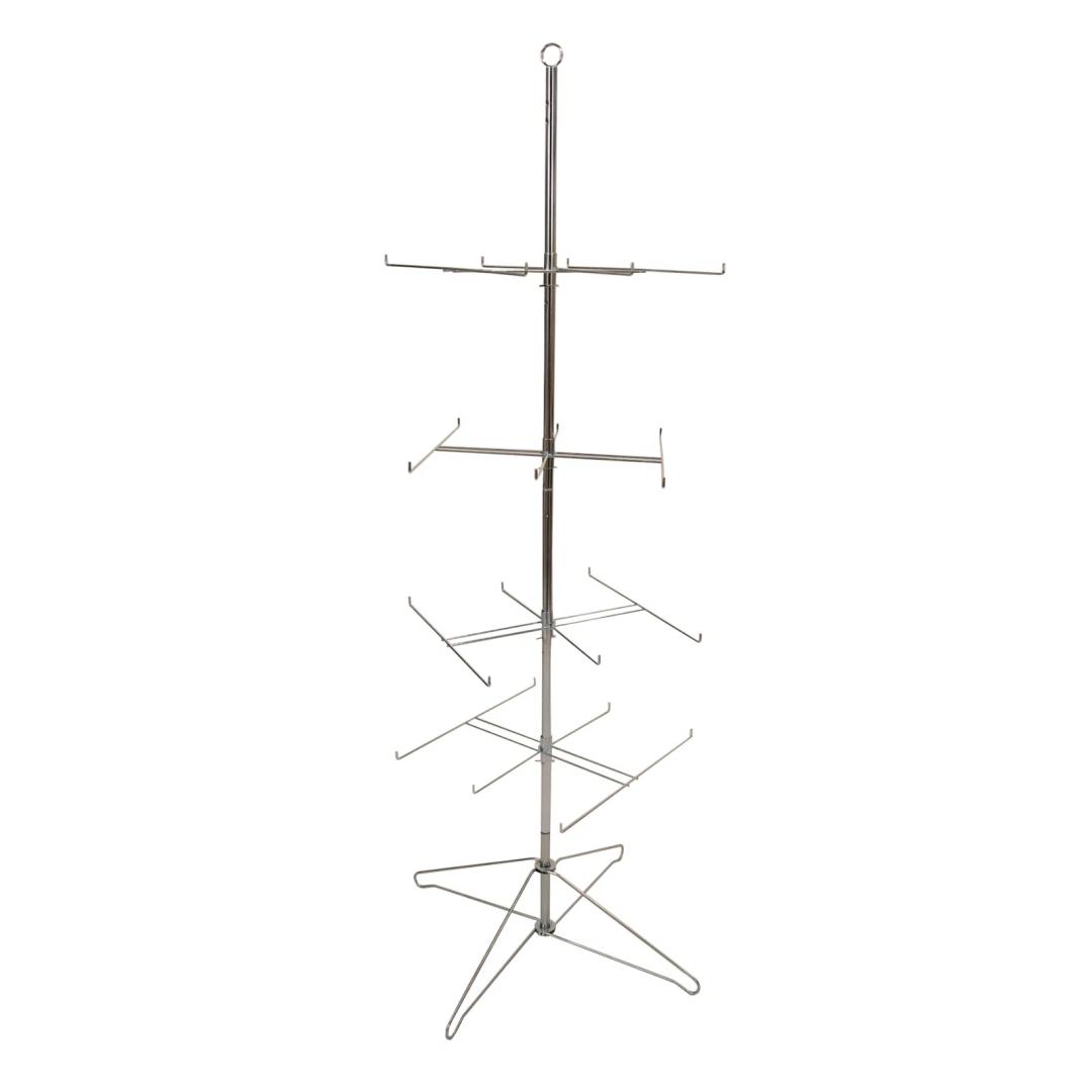 SSWBasics 4 Tier Chrome Wire Spinner Rack 4 Tiers Space 12” Apart Rotating J