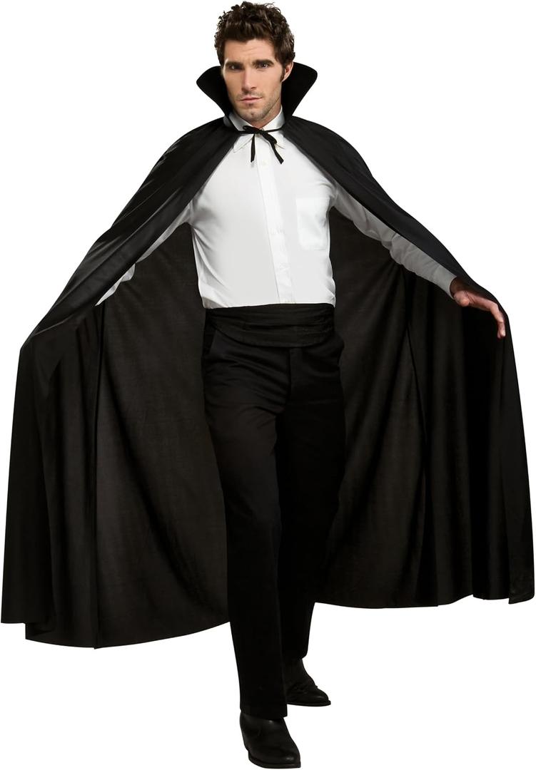 Full Length Fabric Cape (Black, M)