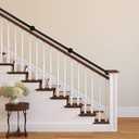 HouseAid 6.6FT Industrial Pipe Wall Handrail, Farmhouse Stairway Railing with 1-1/4 Inch Diameter Pipe, Vintage Style Stairs Handrail, Wall Mounted, Matte Black