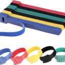 MVYC 150PCS 8 Inch Cable Ties Reusable Multi-Purpose Wire Ties Cord Organizer Adjustable Cable Management 5 Colors