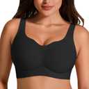 Jelly Bras for Women Plus Size No Underwire Push Up Full Coverage Minimizer Bra Seamless Wireless Bralette
