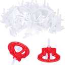 Professional Tile Leveling System KitAnti-Loosening Spacers/Wall, Bathroom Tiling - 1/8" Precision Alignment & Grout Spacing Tools(1000base, 1/8)