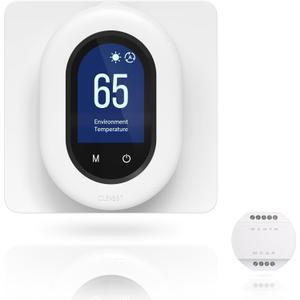 CLEVAST Smart Thermostat for House - Programmable Wi-Fi Thermostats for Home, Digital Thermostat Compatible with Alexa and Google Assistant, DIY Install with C Wire Adapter, White CLEVAST Smart Thermostat for House - Programmable Wi-Fi Thermostats for Home, Digital Thermostat Compatible with Alexa and Google Assistant, DIY Install with C Wire Adapter, White