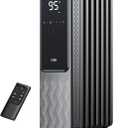 Dreo Oil Filled Radiator, Electric Radiant Heaters for indoor use Large Room with Remote Control, Child Lock, 4 Modes, Overheat & Tip-Over Protection, 24h Timer, Digital Thermostat, Quiet, 1500W (Space Grey)