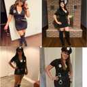 Soyoekbt Sexy Cop Costume for Women Police Costume Cosplay Halloween Party Outfit (XL)