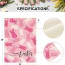 4 x AVOIN colorlife Happy Easter Garden Flag 12x18 Inch Double Sided Outside, Pink Easter Bunny Rabbit Yard Outdoor Flag