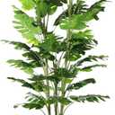 OXLLXO 6.3ft Artificial Monstera Deliciosa Tree (75in) with Plastic Nursery Pot Faux Tree, Fake Tropical Split Leaf Palm Plant for Office House Farmhouse Living Room Home Decor (Indoor/Outdoor)