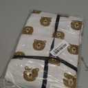 Hudson Baby Unisex Baby Cotton Flannel Receiving Blankets, Brown Bear, One Size