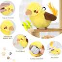 2 x Cat Toys Flapping Birds with Catnip Bags, Rechargeable Chirping Interactive Cat Toy Kicker, Lifelike Birdie Tweets, Indoor Enrichment Moving Wings Cat Exercise Toys for All Breeds Kitten Dog(Oriole) (A1)