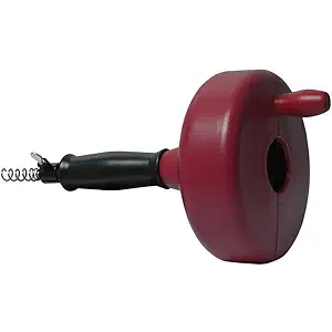 Plumb Craft Manual Canister Drain Pipe Auger 25' (foot) for Small to Medium Household Drains up to 2" inch in diameter