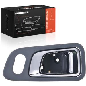 A-Premium Front Right Passenger Side Interior Door Handle Compatible with Honda Pilot 2003-2008, Green Housing with Chrome Lever, Replace# 72125-S9V-A01ZA