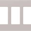 Lutron Claro Light Switch Cover Plate, 3 Gang Wallplate, for Decorator Light Switches, Rocker Light Switch Cover, Outlet Cover, Screwless Switch Plate Cover, Gloss, Taupe