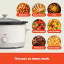 bella 6.0 Qt Manual Slow Cooker, Ceramic Nonstick Coating, 3 Temperature Settings, Dishwasher Safe Stoneware Pot and Tempered Glass Lid, Cool Touch Handles & Tangle Free Cord Wrap, Oatmilk
