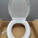 KOHLER 20111-0 Brevia, Slow Close Toilet Seat, Round Toilet Seat, Grip-Tight Bumpers Quick-Attach Hardware, White