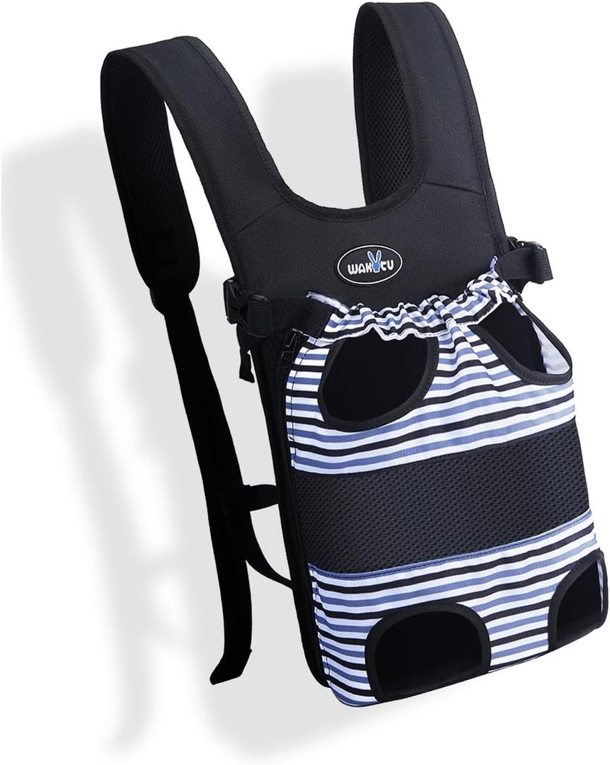 Pet Carrier Backpack, Pet Front Dog Carrier Backpacks, Adjustable Pet Front Cat Dog Carrier Backpack Travel Bag, Legs Out, Easy-Fit for Traveling Hiking Camping for Small Cats Dogs (1.0 Black)