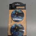 Car Cup Holder Ceramic Coasters 2 Pack, 2.56 in Anti Slip Absorbent Coaster with Cork Base and Finger Notch, Funny Cute Car Accessories Interior for Women, Black Cat