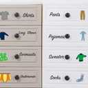 2 x Boy Decals Dresser Clothing Labels Dresser Labels Kids Drawer Stickers Organizing Decals
