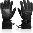 BOSONER Ski Snowboard Gloves, Waterproof Winter Warm Gloves, Cold Weather Touchscreen Snow Gloves for Skiing, Snowboarding (M(Fit Women and Boys 11-14 years), Black)