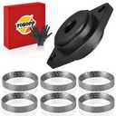 Harley Exhaust Gasket Seal Tool and Tapered Gasket - Fits 1984-2023 Models 6pcs (Black)